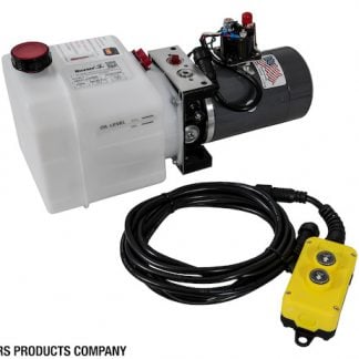 Buyers 3-Way DC Power Unit-Electric Controls Horizontal 0.75 Gallon Poly Reservoir