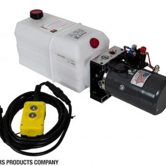 Buyers 3-Way DC Power Unit-Electric Controls Horizontal 1.5 Gallon Poly Reservoir