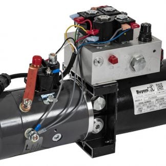 Buyers 4-Way/3-Way DC Power Unit-Electric Controls Horizontal 0.32 Gallon Reservoir