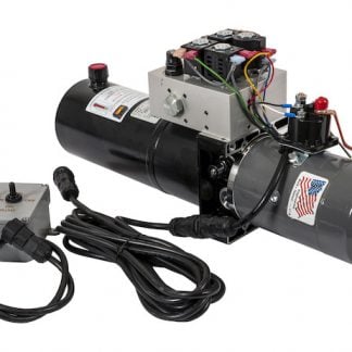 Buyers 4-Way/3-Way DC Power Unit-Electric Controls Horizontal 0.75 gallon Reservoir