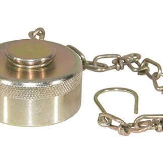 Steel Dust Cap With Chain For 1-1/2 Inch NPT Coupler