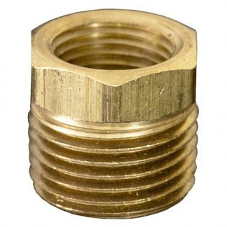 Brass Reducer Bushing - 3/8 to 1/4 Inch