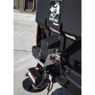 SaltDogg 1.0 Cubic Yard Electric Black Poly Hopper Spreader - Extended Chute