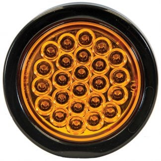 4 Inch Quad Flash Amber Round Recessed Strobe