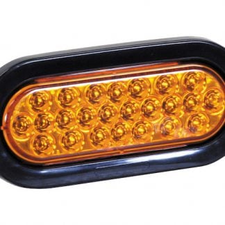 6 Inch Amber Oval Recessed Strobe Light With 24 LED