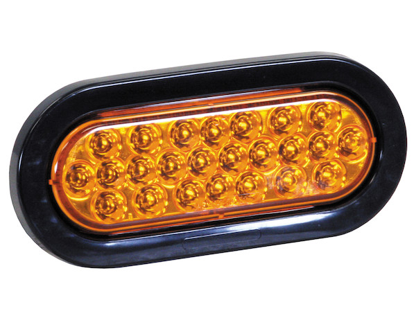 6 Inch Amber Oval Recessed Strobe Light With 24 LED