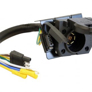 7-Way Dual-Plug Trailer Connector with 10 Inch Prewired Harness