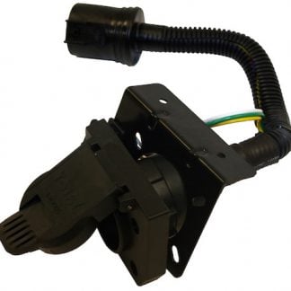 7-Way Dual-Plug OEM Trailer Connector with 8 Inch Prewired Cable