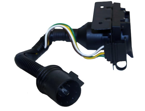 7-Way Dual-Plug OEM Trailer Connector with 8 Inch Prewired Cable