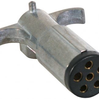 6-Way Die-Cast Metal Trailer Connector with Spring - Trailer Side