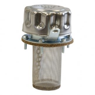 Chrome Filler-Strainer Breather Cap Assembly With Locking Tab