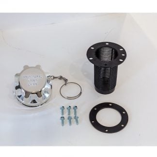 Chrome-Plated Polymer Filler-Strainer Breather Cap Assembly