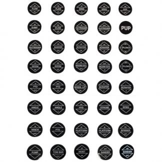 Remote Valve Cable Control Knob Decal Sheet