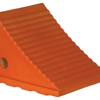 Large Orange Polyurethane Wheel Chock 8.69x11.25x8.13 Inch