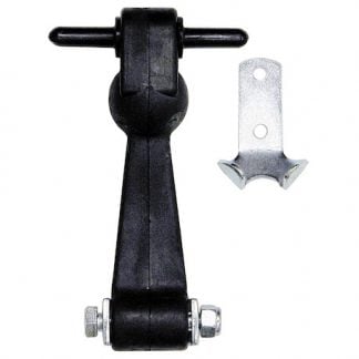 6 Inch Heavy-Duty Rubber Hood Catch - Includes Brackets and Pin-No Bumper