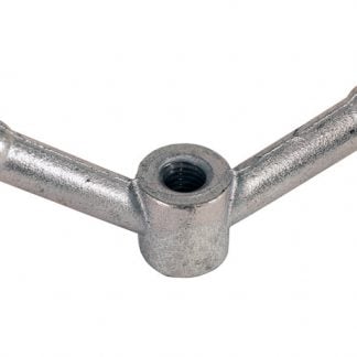 Zinc Plated Wing Nut Clamp Handle with 5/8-11 Full Thread - 5.5 x 2.38 Inch Tall