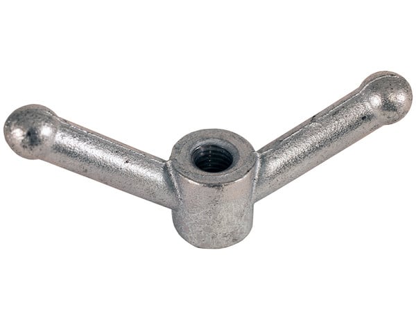 Zinc Plated Wing Nut Clamp Handle with 5/8-11 Full Thread - 5.5 x 2.38 Inch Tall