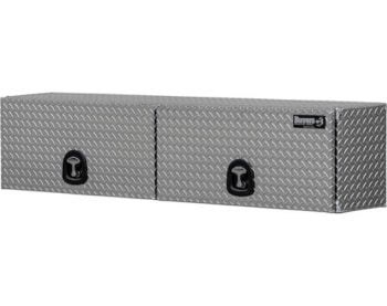 18x16x96 in Diamond Tread Aluminum Topsider Truck Box with Flip-Up Doors
