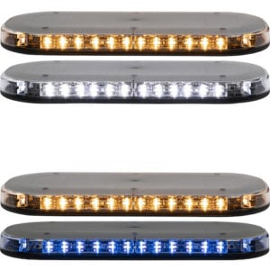 Class 1 Low Profile Oval LED Mini Light Bar - Amber/Blue