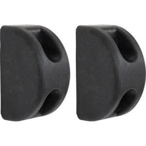 D-Shaped Molded Rubber Bumper - 3 x 3-1/2 x 6 Inch Tall - Single